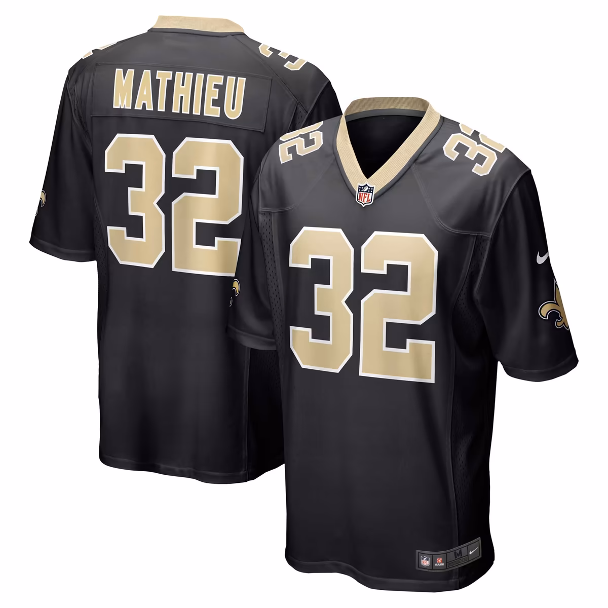 Men's Nike Tyrann Mathieu Black New Orleans Saints Game Jersey 7 Men's Nike Tyrann Mathieu Black New Orleans Saints Game Jersey