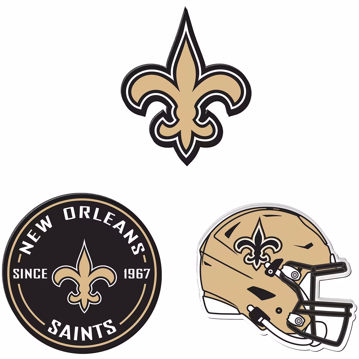 WinCraft New Orleans Saints 3-Pack Premium Fridge Magnet Set 9 WinCraft New Orleans Saints 3-Pack Premium Fridge Magnet Set