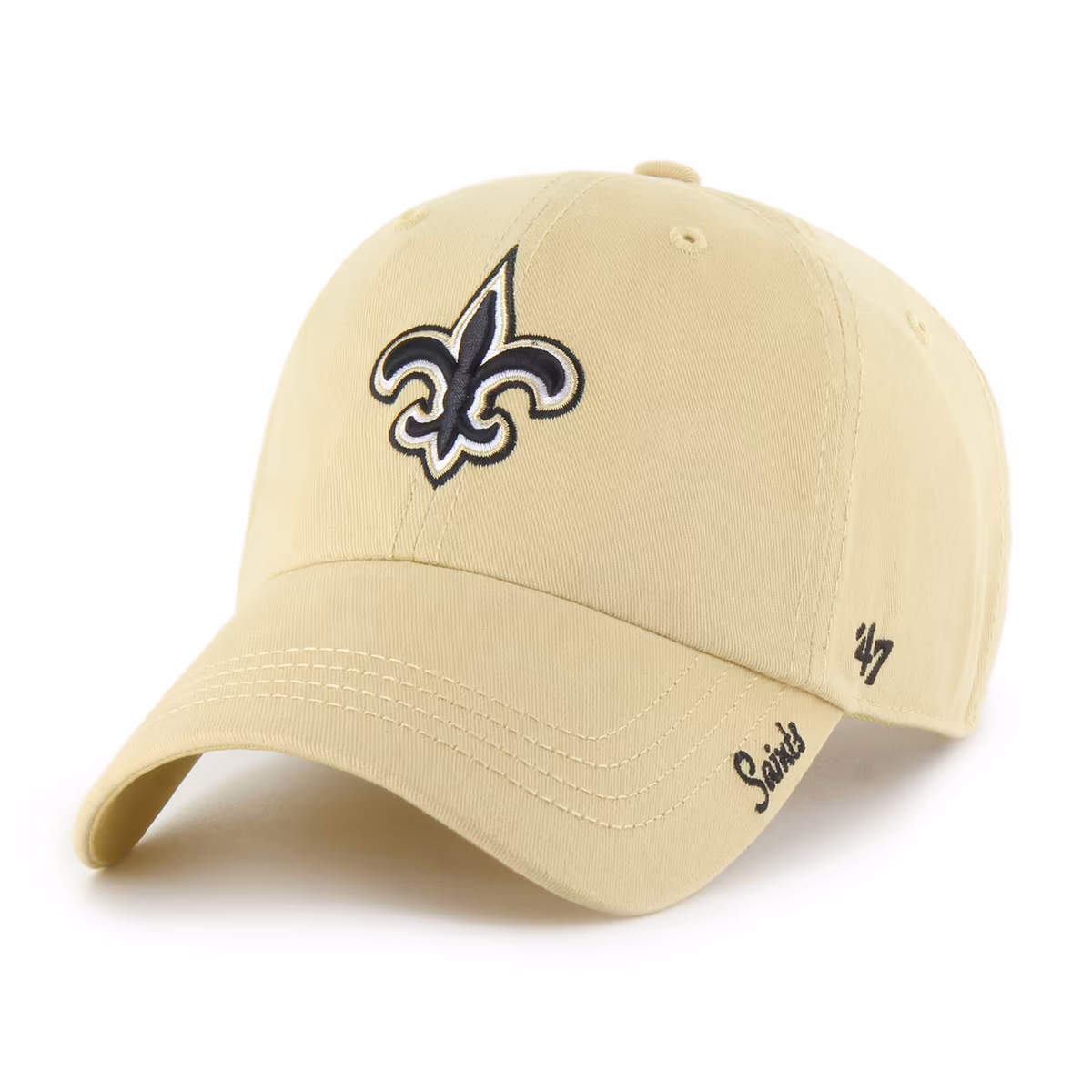 Women's '47 Gold New Orleans Saints Miata Clean Up Adjustable Hat 2 Women's '47 Gold New Orleans Saints Miata Clean Up Adjustable Hat