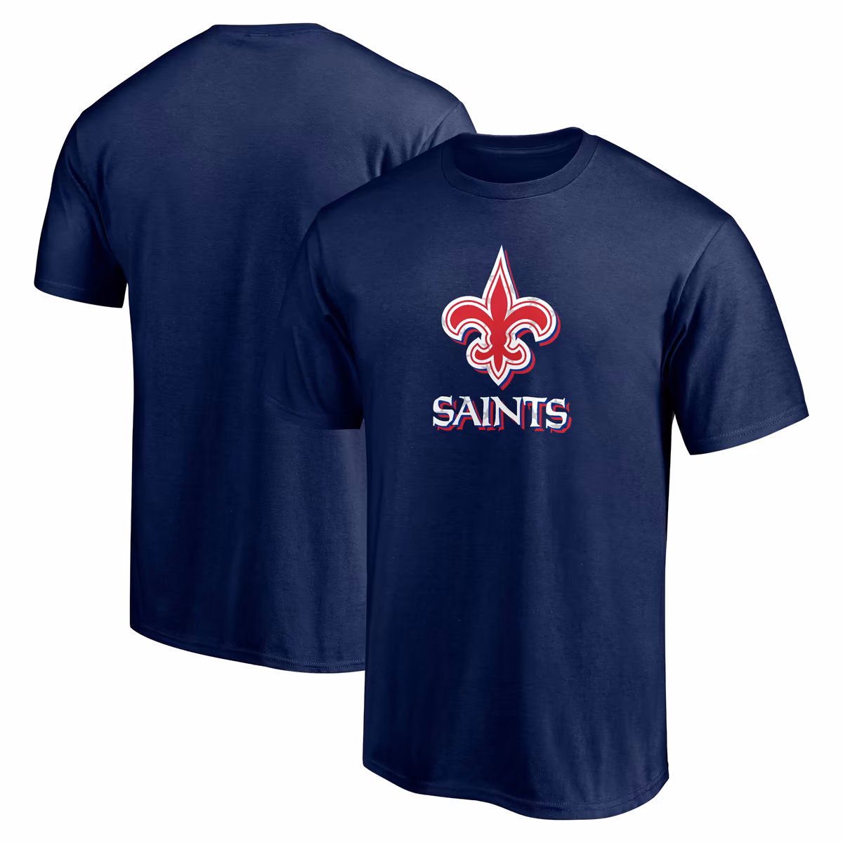 Men's Navy New Orleans Saints Red White and Team T-Shirt 8 Men's Navy New Orleans Saints Red White and Team T-Shirt