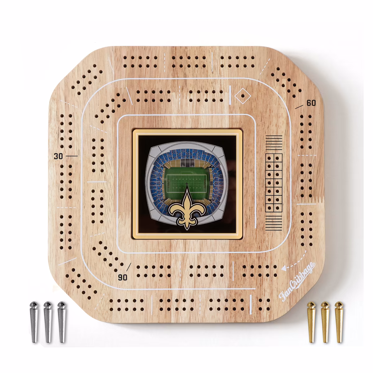 Fanpoint New Orleans Saints StadiumView Cribbage Game 9 Fanpoint New Orleans Saints StadiumView Cribbage Game