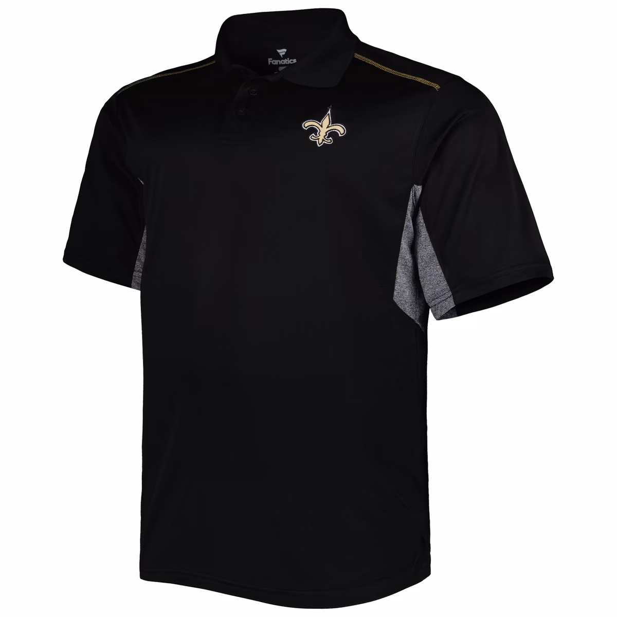 Men's Black New Orleans Saints Big & Tall Team Color Polo 3 Men's Black New Orleans Saints Big & Tall Team Color Polo