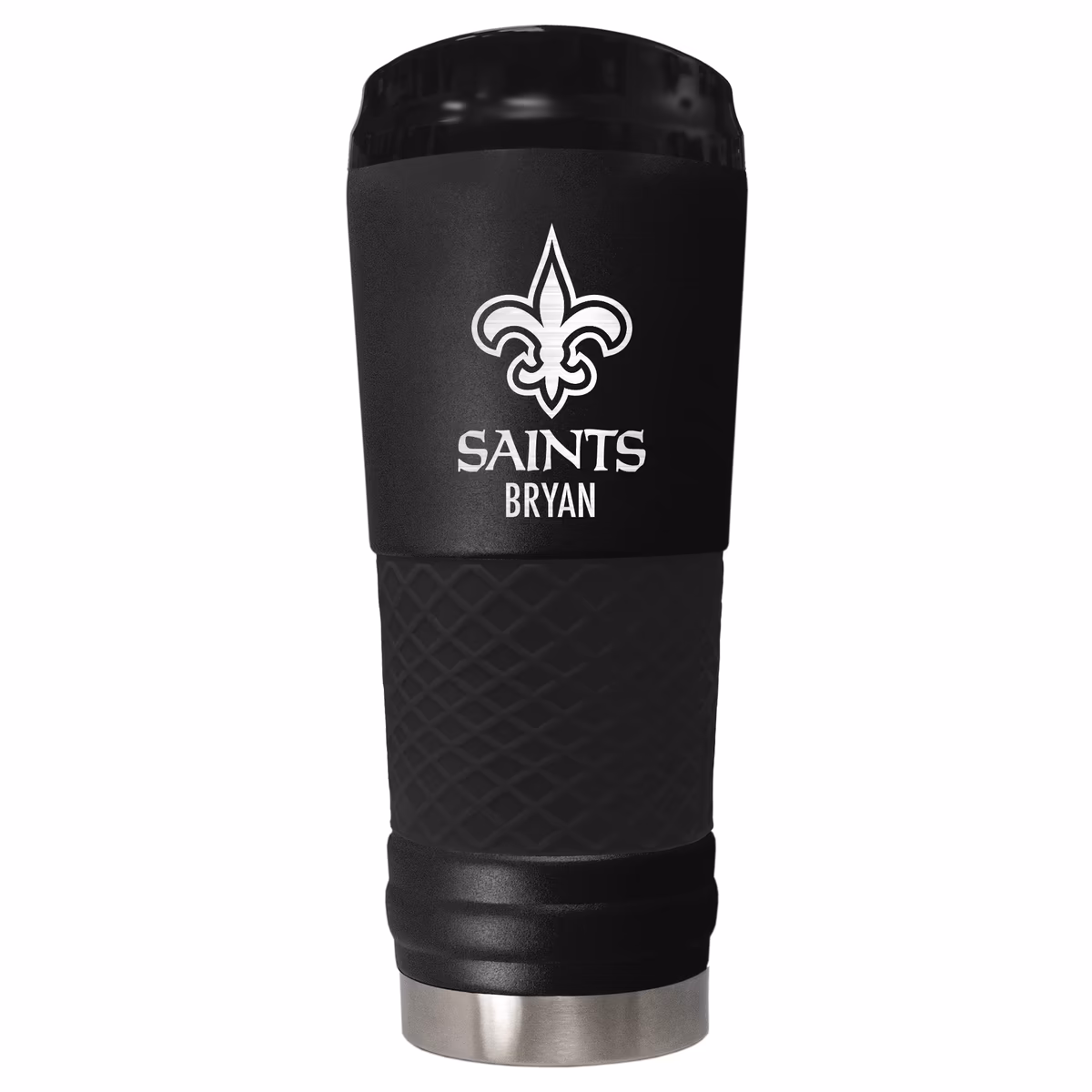 Black New Orleans Saints 24oz. Personalized Stealth Draft Tumbler