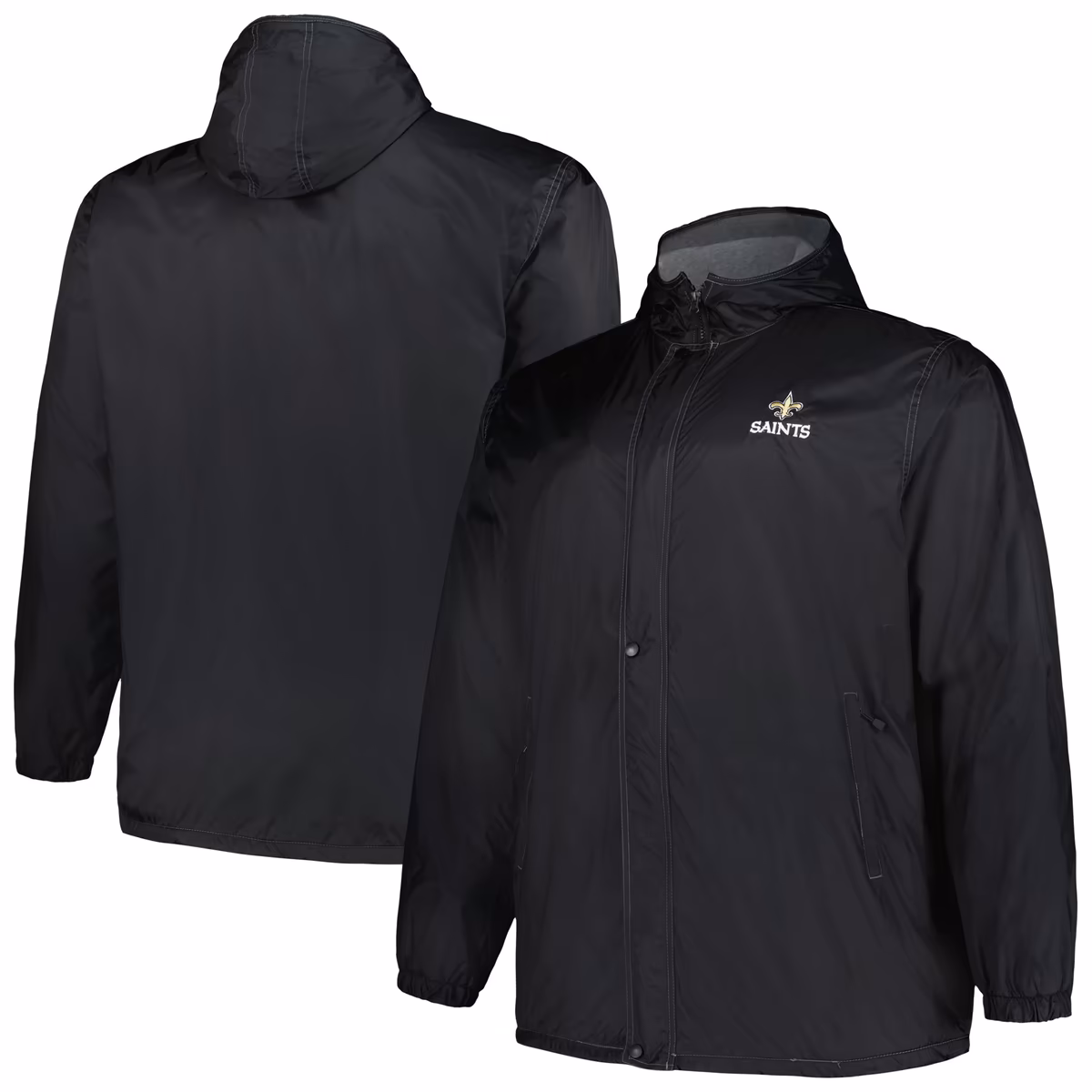Men's Dunbrooke Black New Orleans Saints Big & Tall Legacy Stadium Full-Zip Jacket 8 Men's Dunbrooke Black New Orleans Saints Big & Tall Legacy Stadium Full-Zip Jacket