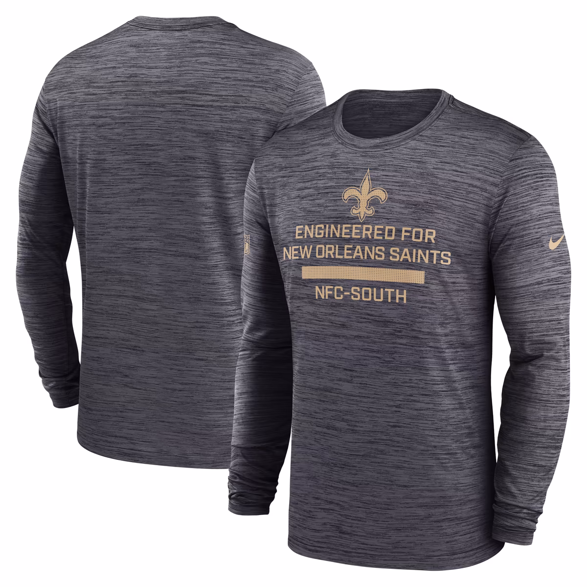 Men's Nike Black New Orleans Saints Sideline Velocity Dri-FIT Long Sleeve T-Shirt