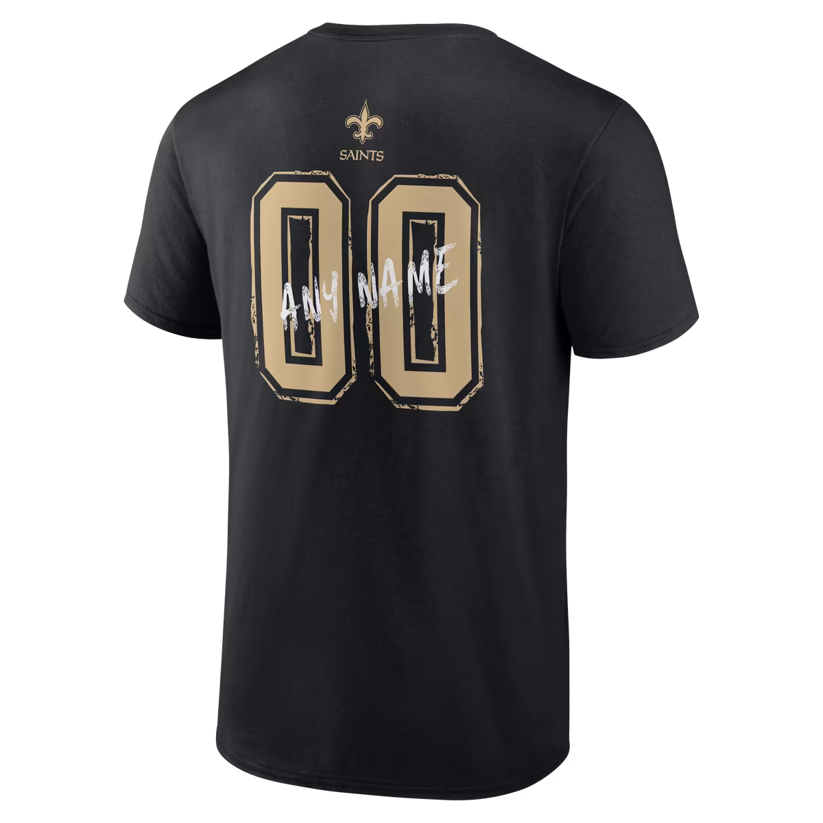Men's Black New Orleans Saints Hustle Personalized Name & Number T-Shirt 4 Men's Black New Orleans Saints Hustle Personalized Name & Number T-Shirt