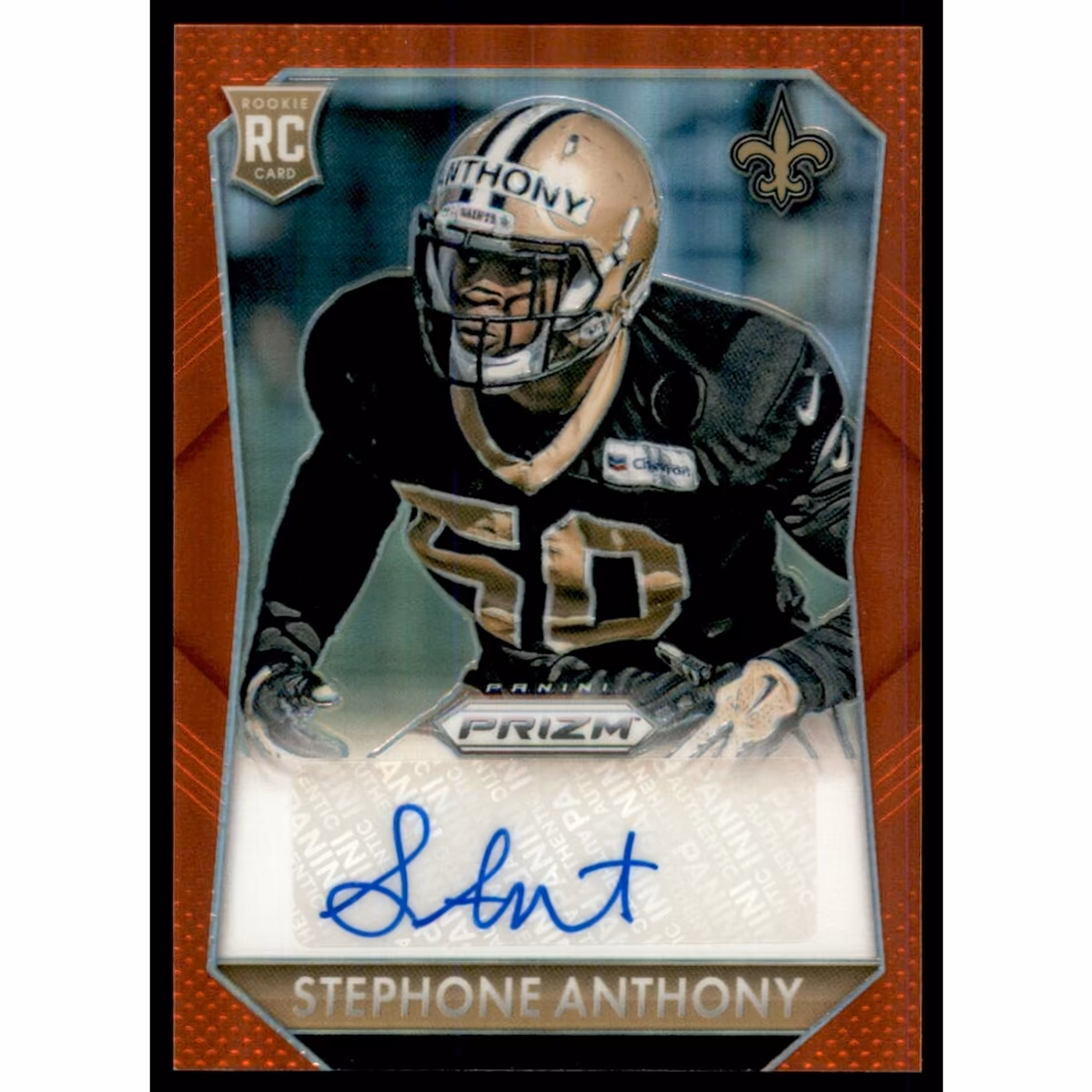 2015 Panini Prizm Rookie Autographs Prizms Red #RSSA Stephone Anthony/299