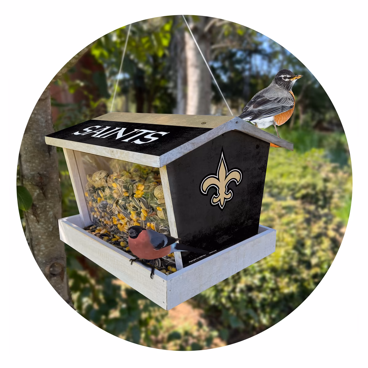 New Orleans Saints Team Pride Bird Feeder 2 New Orleans Saints Team Pride Bird Feeder