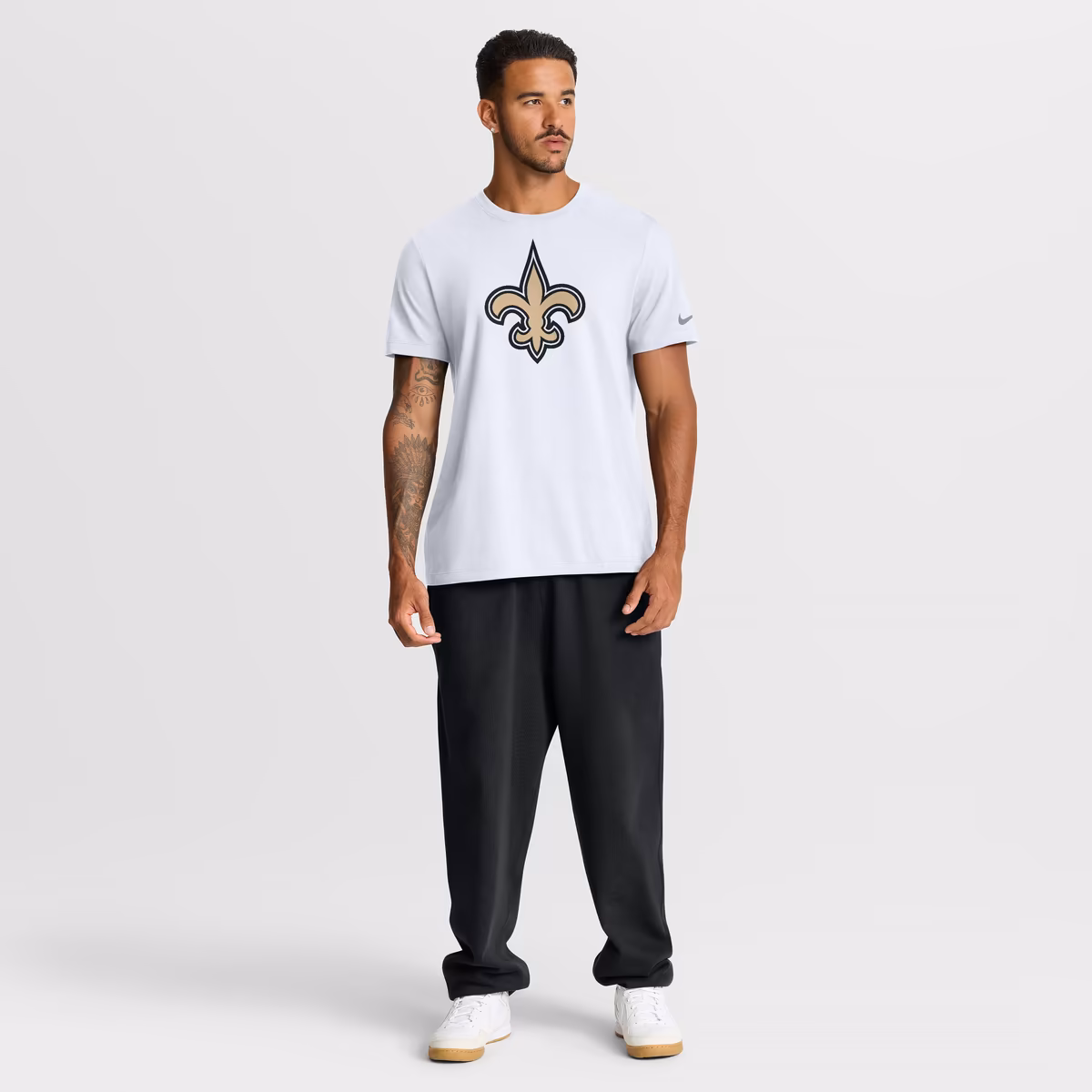 Men's Nike White New Orleans Saints Essential Logo T-Shirt 4 Men's Nike White New Orleans Saints Essential Logo T-Shirt