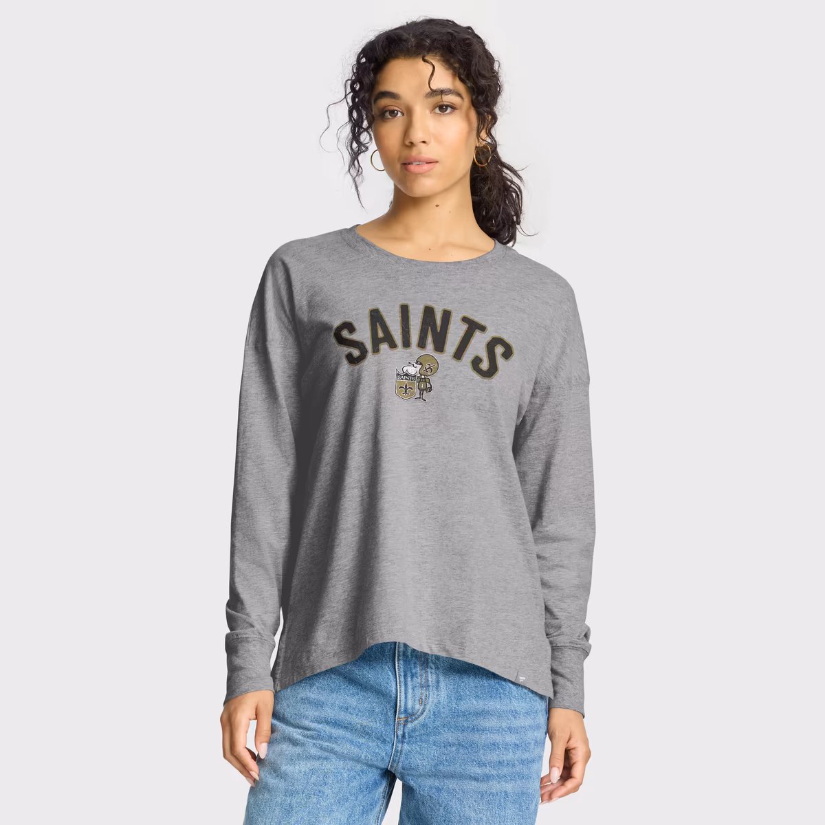 Women's Fanatics Heather Gray New Orleans Saints Hometown Legacy Long Sleeve T-Shirt 5 Women's Fanatics Heather Gray New Orleans Saints Hometown Legacy Long Sleeve T-Shirt