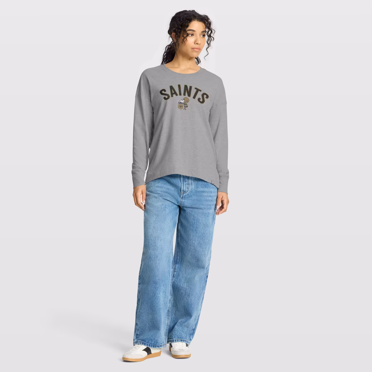 Women's Fanatics Heather Gray New Orleans Saints Hometown Legacy Long Sleeve T-Shirt 4 Women's Fanatics Heather Gray New Orleans Saints Hometown Legacy Long Sleeve T-Shirt