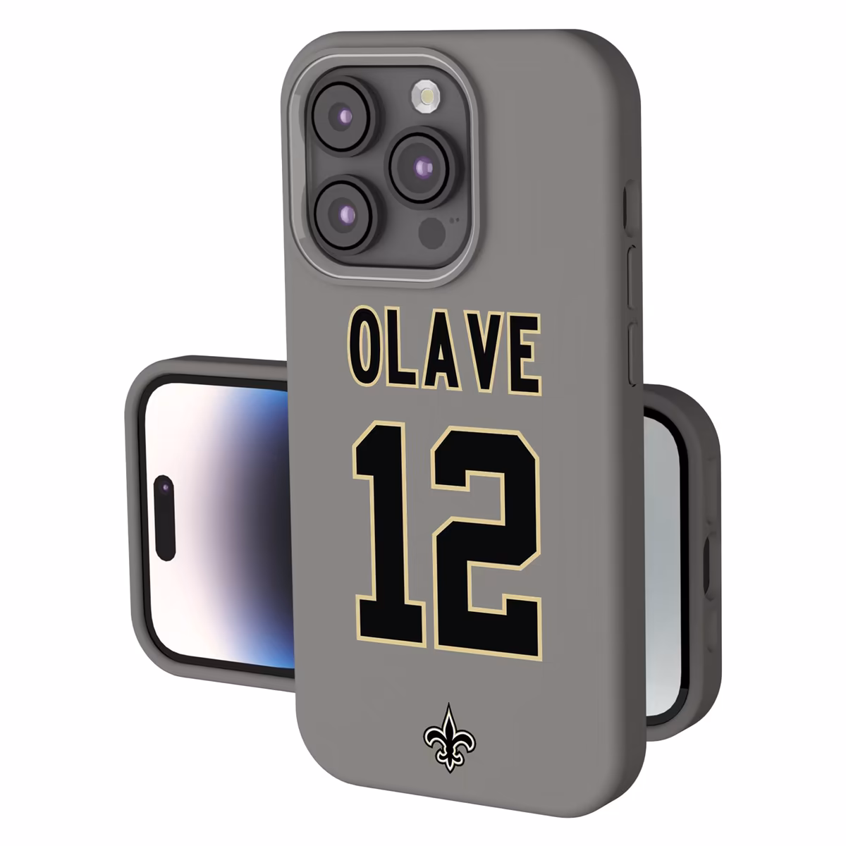 Keyscaper Chris Olave Gray New Orleans Saints Ready Soft Touch iPhone Case 2 Keyscaper Chris Olave Gray New Orleans Saints Ready Soft Touch iPhone Case