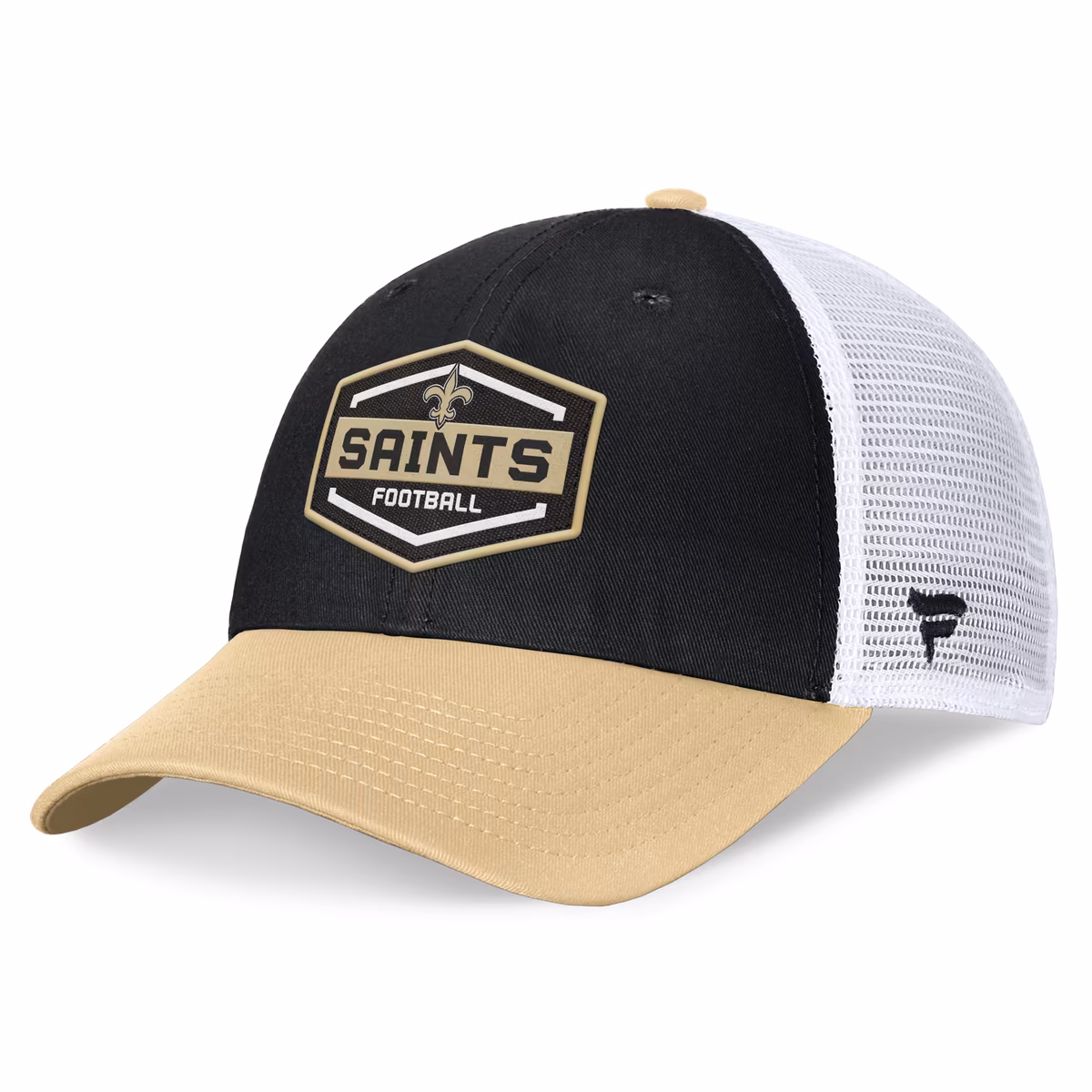 Men's Fanatics Black/Gold New Orleans Saints Bench Trucker Adjustable Hat 9 Men's Fanatics Black/Gold New Orleans Saints Bench Trucker Adjustable Hat