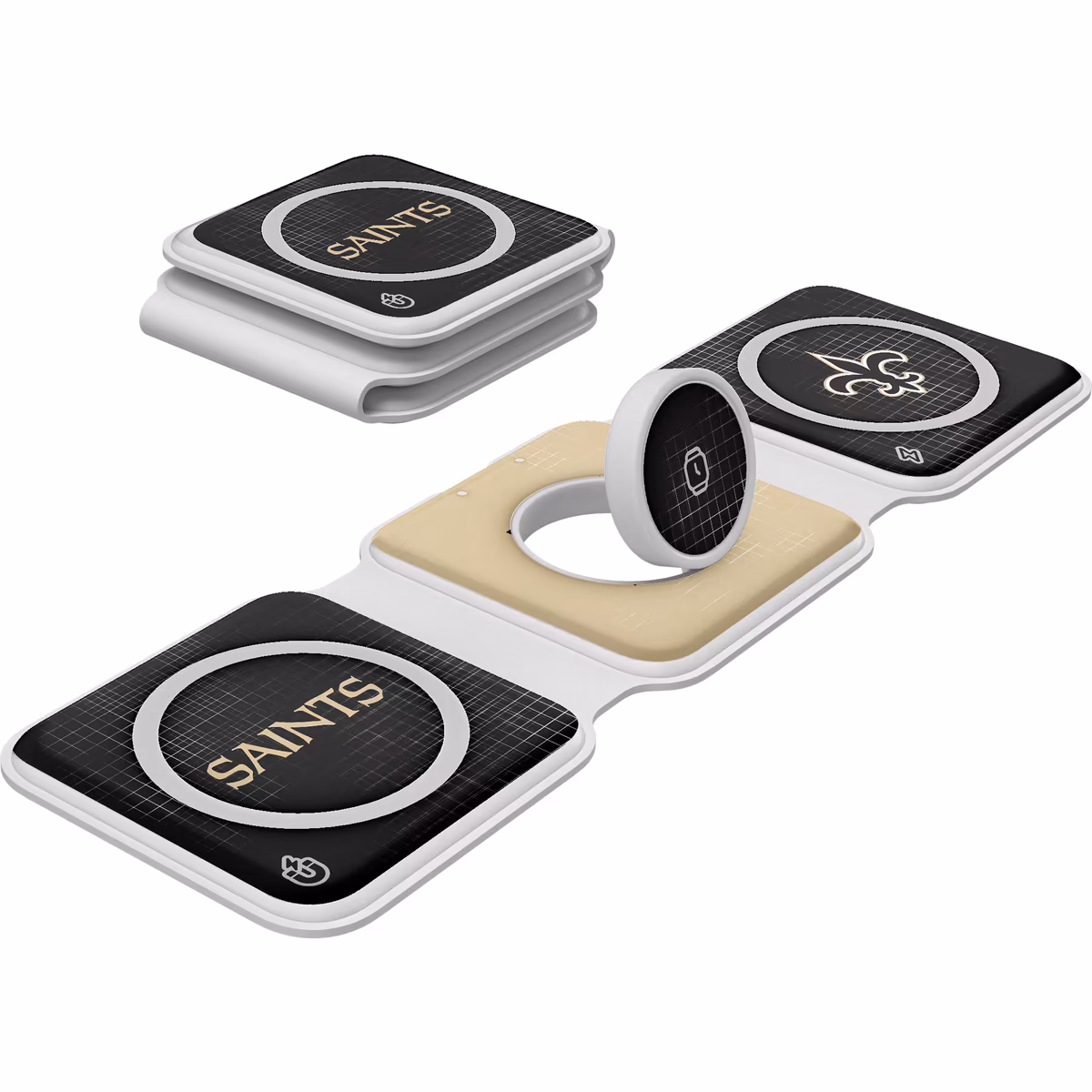 Keyscaper New Orleans Saints 3-in-1 Foldable Charger