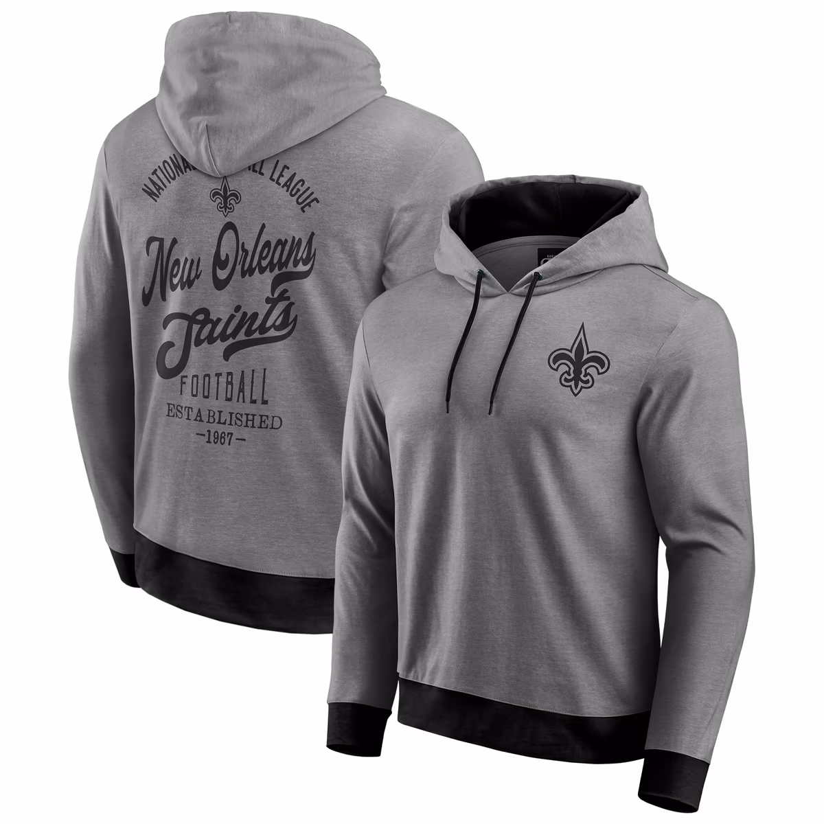 Men's Darius Rucker Collection by Fanatics Black New Orleans Saints Tonal Knit Pullover Hoodie