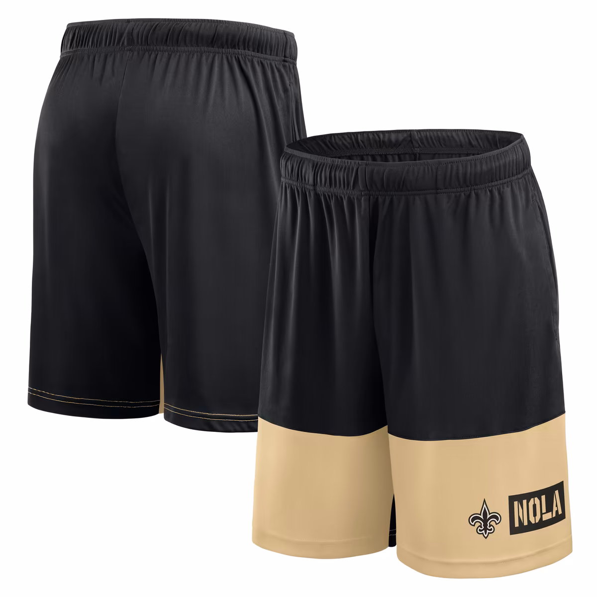 Men's Logo Athletic Black New Orleans Saints Best of the Best Shorts 1 Men's Logo Athletic Black New Orleans Saints Best of the Best Shorts