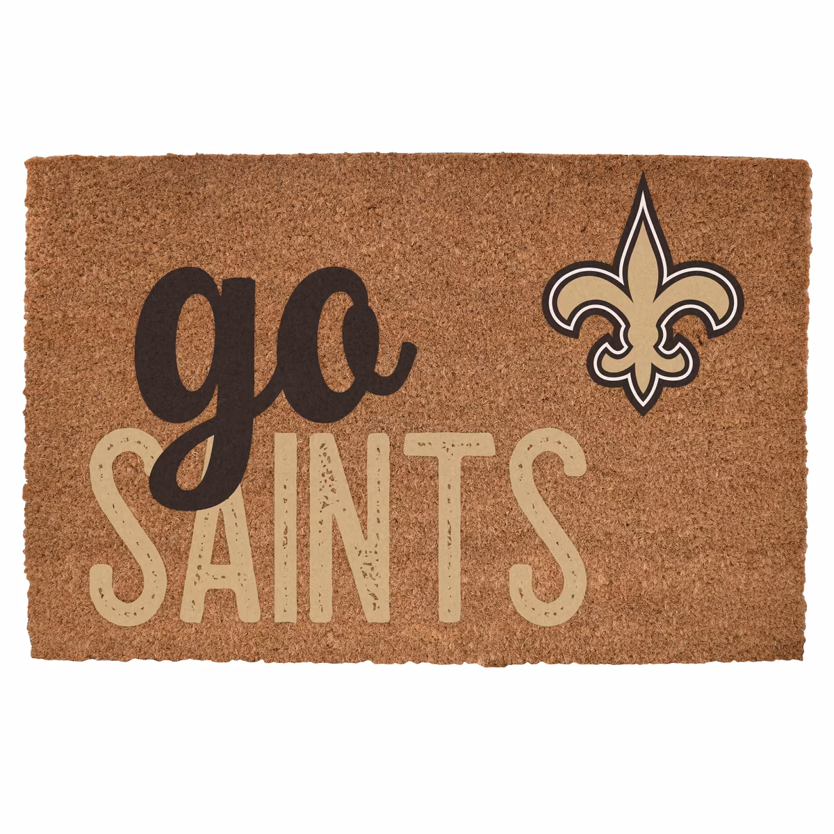 New Orleans Saints 20" x 30" Go Team Coir Door Mat