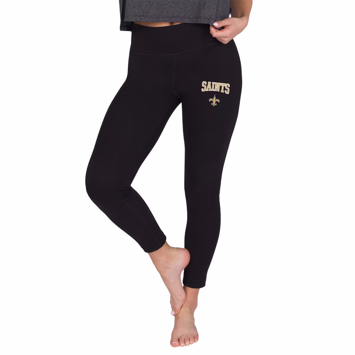 Women's Concepts Sport Black New Orleans Saints Sentry Knit Leggings 9 Women's Concepts Sport Black New Orleans Saints Sentry Knit Leggings