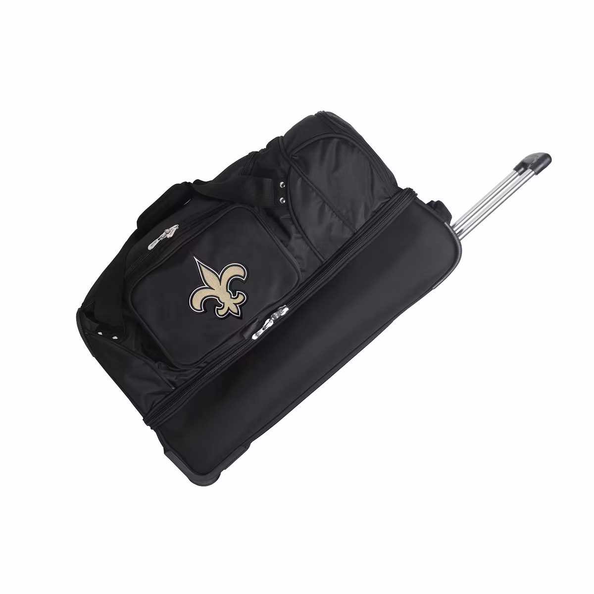 MOJO New Orleans Saints Black 27'' 2-Wheel Drop Bottom Rolling Duffel Bag 2 MOJO New Orleans Saints Black 27'' 2-Wheel Drop Bottom Rolling Duffel Bag
