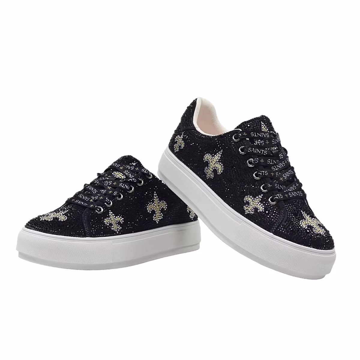 Women's FABGATING by Cuce Black New Orleans Saints Crystal Team Logo Sneakers 3 Women's FABGATING by Cuce Black New Orleans Saints Crystal Team Logo Sneakers