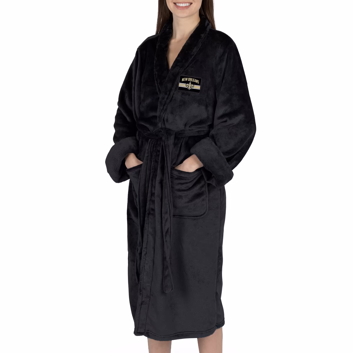 Women's The Northwest Group Black New Orleans Saints Rollout Silk Touch Robe 10 Women's The Northwest Group Black New Orleans Saints Rollout Silk Touch Robe