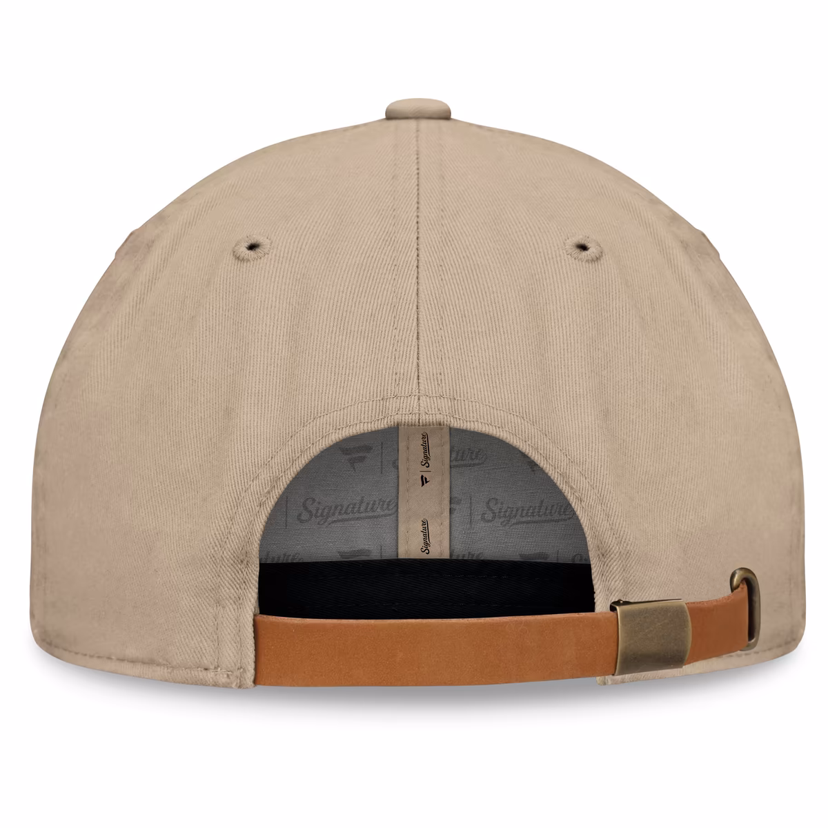 Men's Fanatics Khaki New Orleans Saints Elements Unstructured Patch Faux Leather Strapback Hat 5 Men's Fanatics Khaki New Orleans Saints Elements Unstructured Patch Faux Leather Strapback Hat
