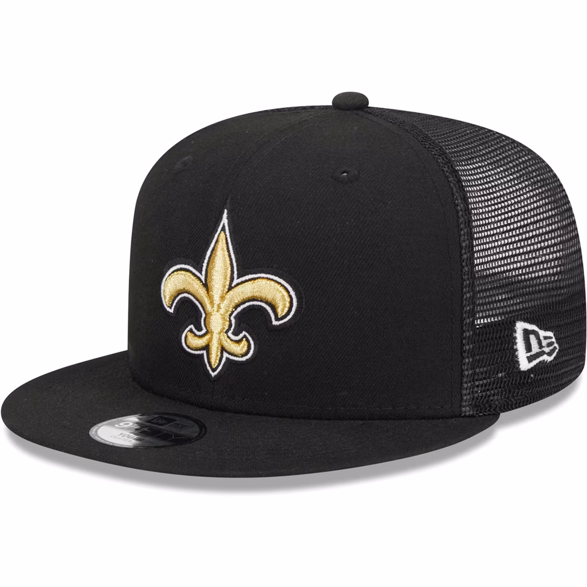 Youth New Era Black New Orleans Saints Main Trucker 9FIFTY Snapback Hat 2 Youth New Era Black New Orleans Saints Main Trucker 9FIFTY Snapback Hat