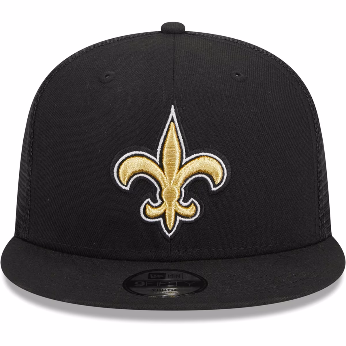 Youth New Era Black New Orleans Saints Main Trucker 9FIFTY Snapback Hat 3 Youth New Era Black New Orleans Saints Main Trucker 9FIFTY Snapback Hat