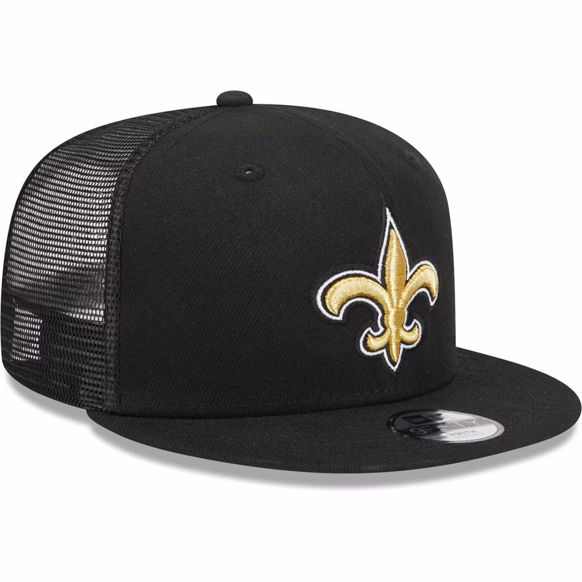 Youth New Era Black New Orleans Saints Main Trucker 9FIFTY Snapback Hat 4 Youth New Era Black New Orleans Saints Main Trucker 9FIFTY Snapback Hat
