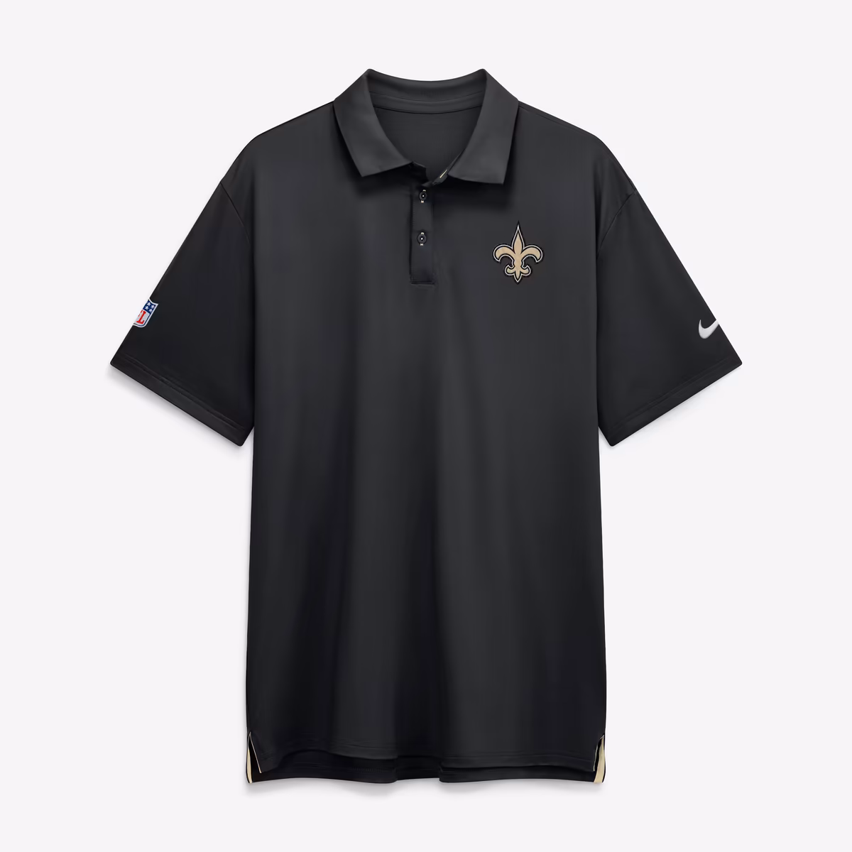 Men's Nike Black New Orleans Saints Sideline Powerful Blocking Dri-FIT Tour Polo