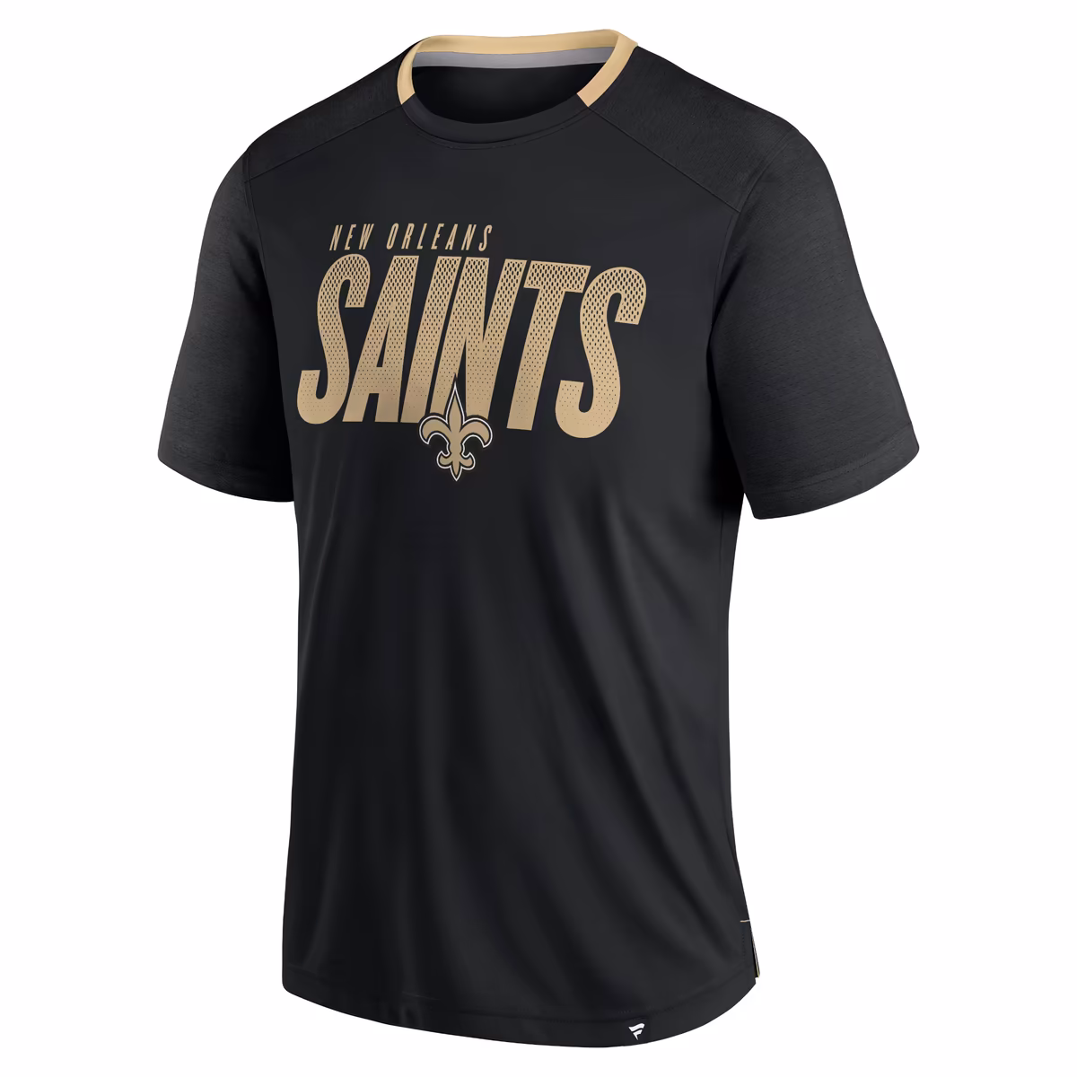 Men's Fanatics Black New Orleans Saints Defender Fade Slant T-Shirt 3 Men's Fanatics Black New Orleans Saints Defender Fade Slant T-Shirt