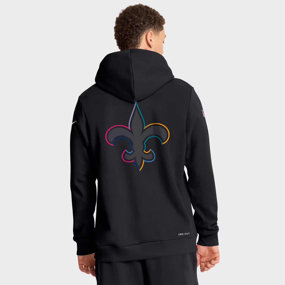Men's Nike Black New Orleans Saints 2025 NFL Crucial Catch Sideline Standard Issue Dri-FIT Hoodie 3 Men's Nike Black New Orleans Saints 2025 NFL Crucial Catch Sideline Standard Issue Dri-FIT Hoodie