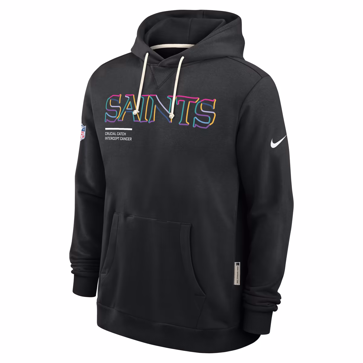 Men's Nike Black New Orleans Saints 2025 NFL Crucial Catch Sideline Standard Issue Dri-FIT Hoodie 6 Men's Nike Black New Orleans Saints 2025 NFL Crucial Catch Sideline Standard Issue Dri-FIT Hoodie