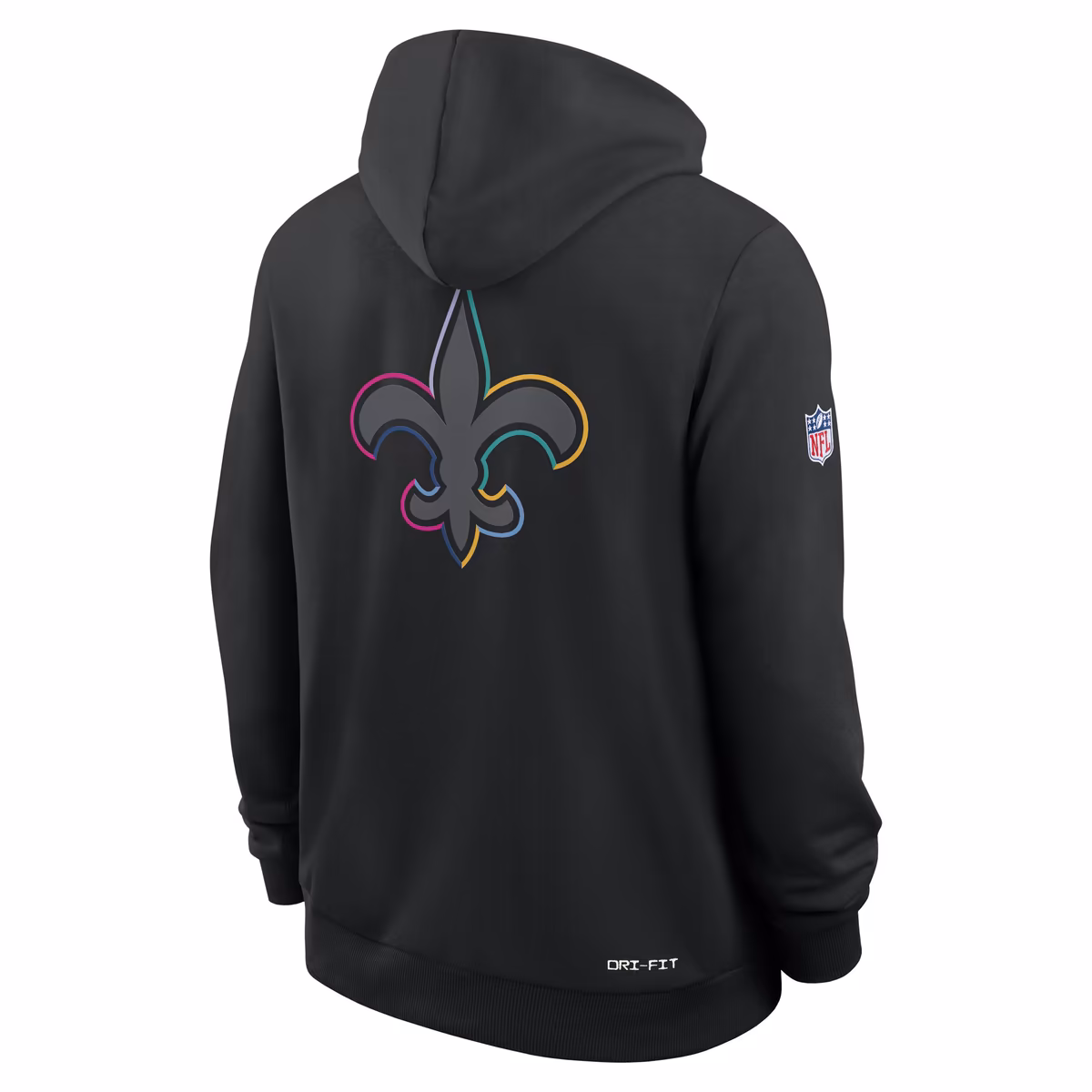 Men's Nike Black New Orleans Saints 2025 NFL Crucial Catch Sideline Standard Issue Dri-FIT Hoodie 7 Men's Nike Black New Orleans Saints 2025 NFL Crucial Catch Sideline Standard Issue Dri-FIT Hoodie