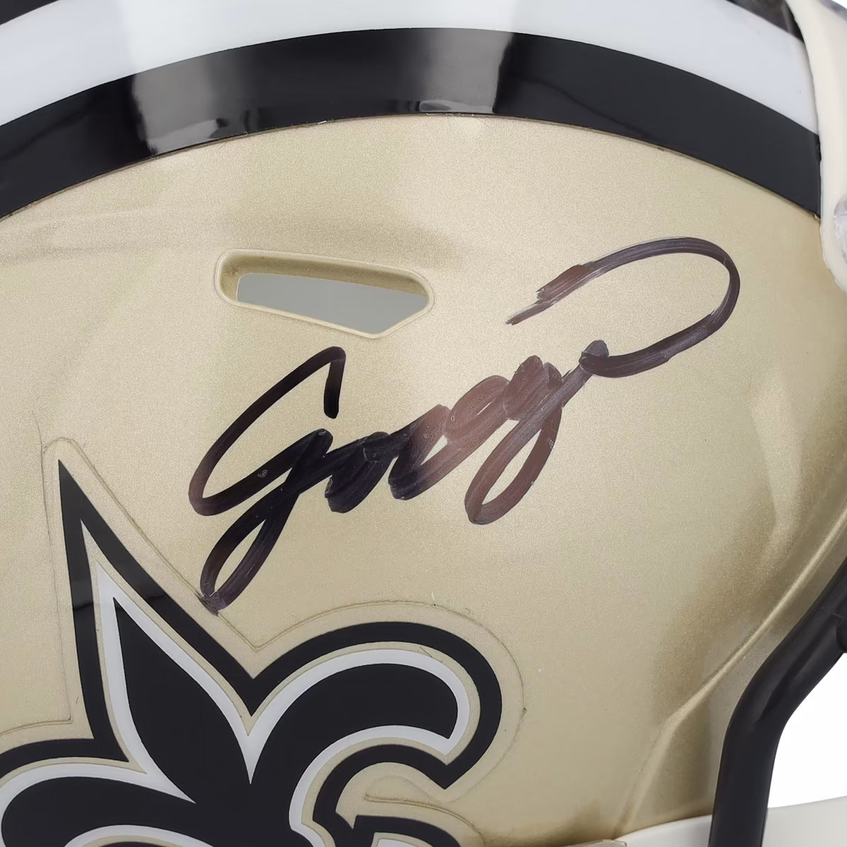 Jordyn Tyson New Orleans Saints Autographed Riddell Speed Mini Helmet 3 Jordyn Tyson New Orleans Saints Autographed Riddell Speed Mini Helmet