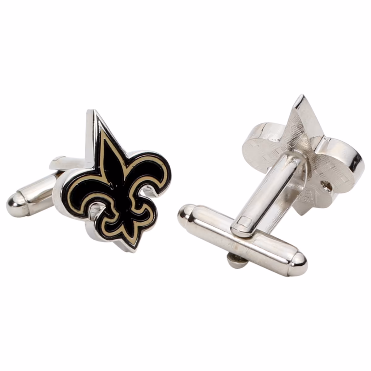 New Orleans Saints Silver-Plated Team Logo Cufflinks 1 New Orleans Saints Silver-Plated Team Logo Cufflinks