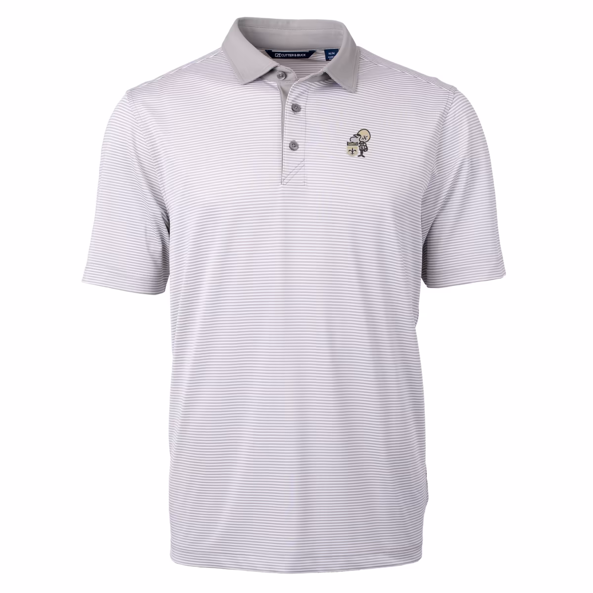 Men's Cutter & Buck Gray New Orleans Saints Big & Tall Virtue Eco Pique Micro Stripe DryTec Tri-Blend Recycled Polo 3 Men's Cutter & Buck Gray New Orleans Saints Big & Tall Virtue Eco Pique Micro Stripe DryTec Tri-Blend Recycled Polo