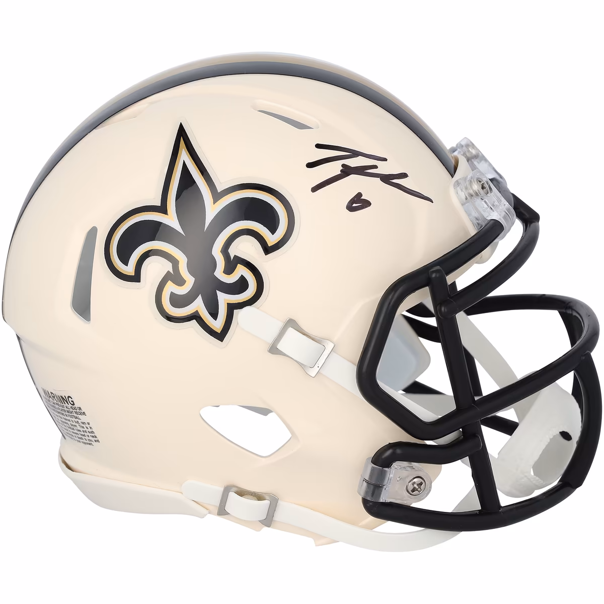 Tyler Shough New Orleans Saints Autographed Riddell Retro Speed Mini Helmet
