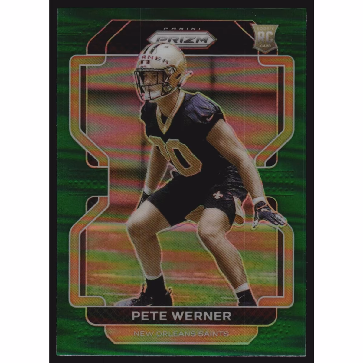 2021 Panini Prizm Prizms Green #391 Pete Werner