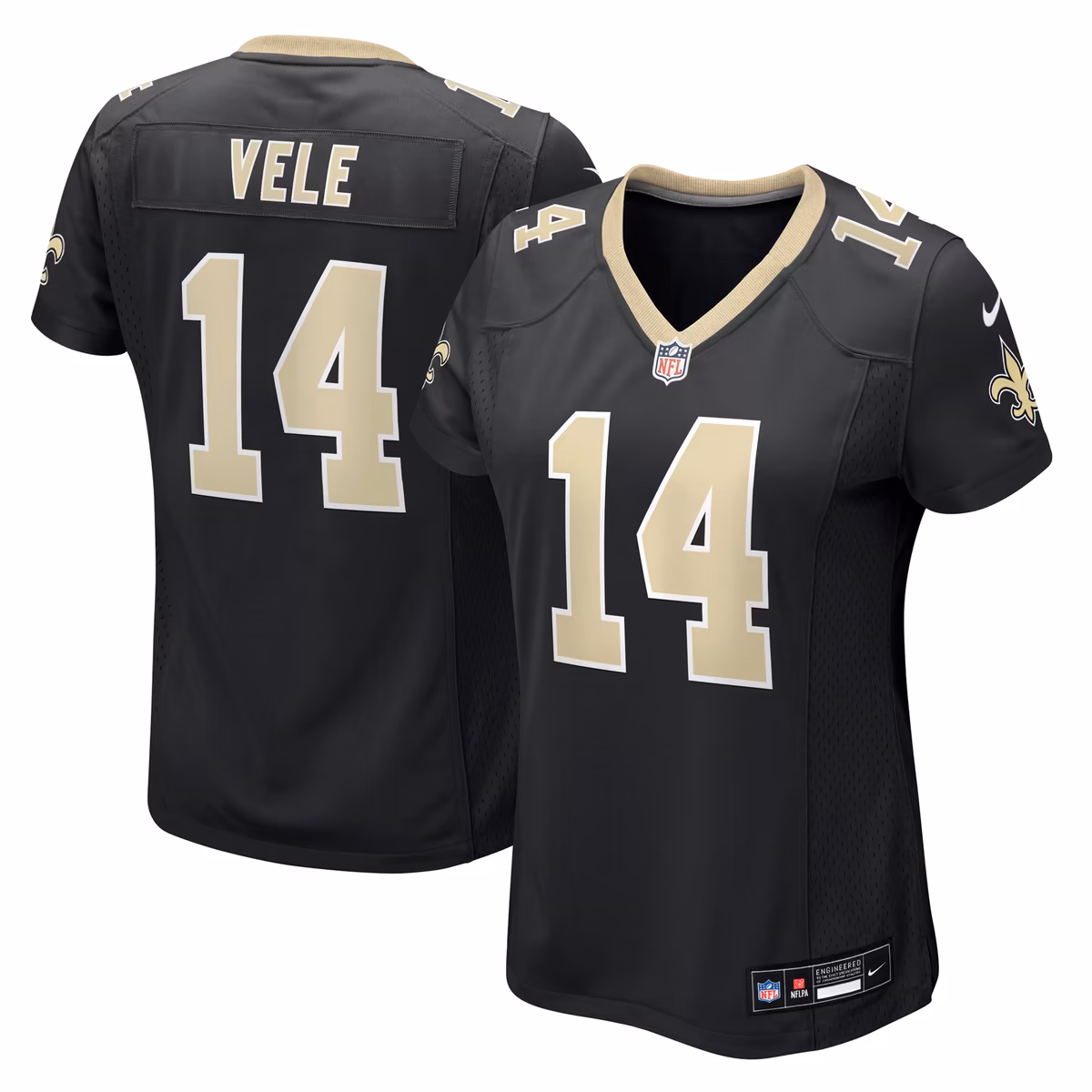 Women's Nike Devaughn Vele Black New Orleans Saints Team Game Jersey 8 Women's Nike Devaughn Vele Black New Orleans Saints Team Game Jersey