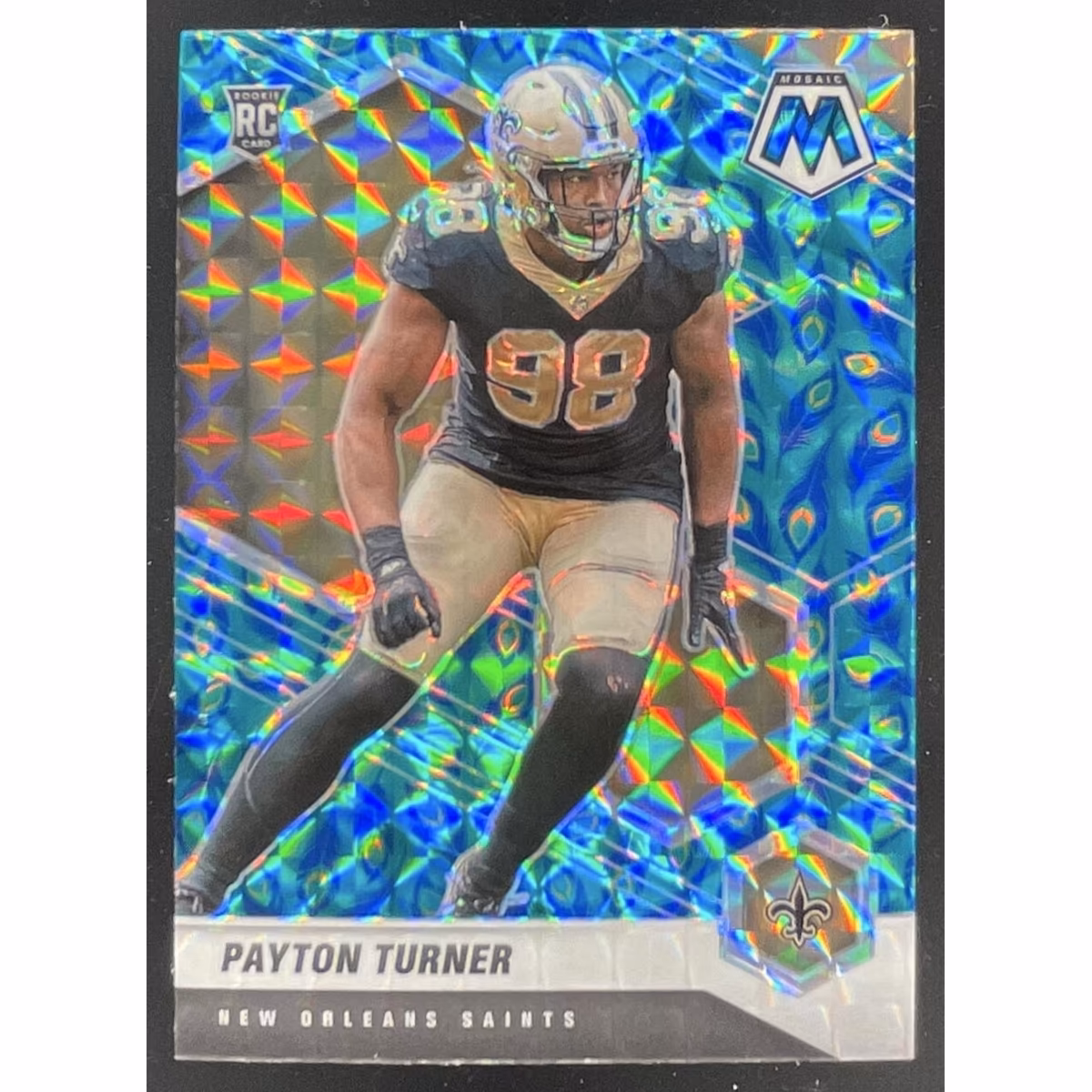 2021 Panini Mosaic Choice Prizm Peacock #352 Payton Turner RC 27 2021 Panini Mosaic Choice Prizm Peacock #352 Payton Turner RC