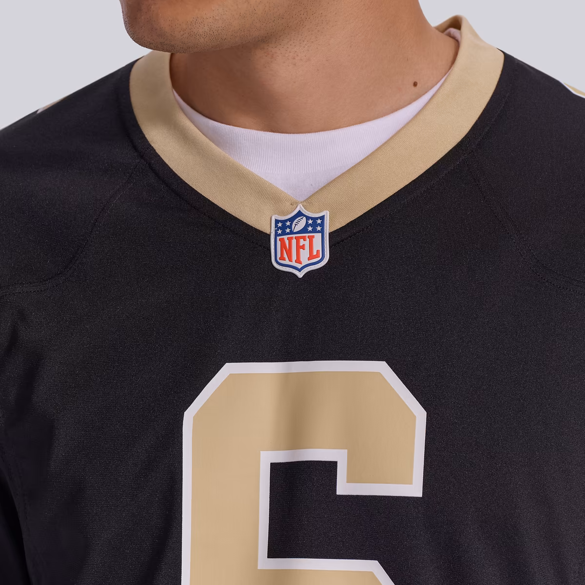 Men's Nike Tyler Shough Black New Orleans Saints Game Jersey 9 Men's Nike Tyler Shough Black New Orleans Saints Game Jersey