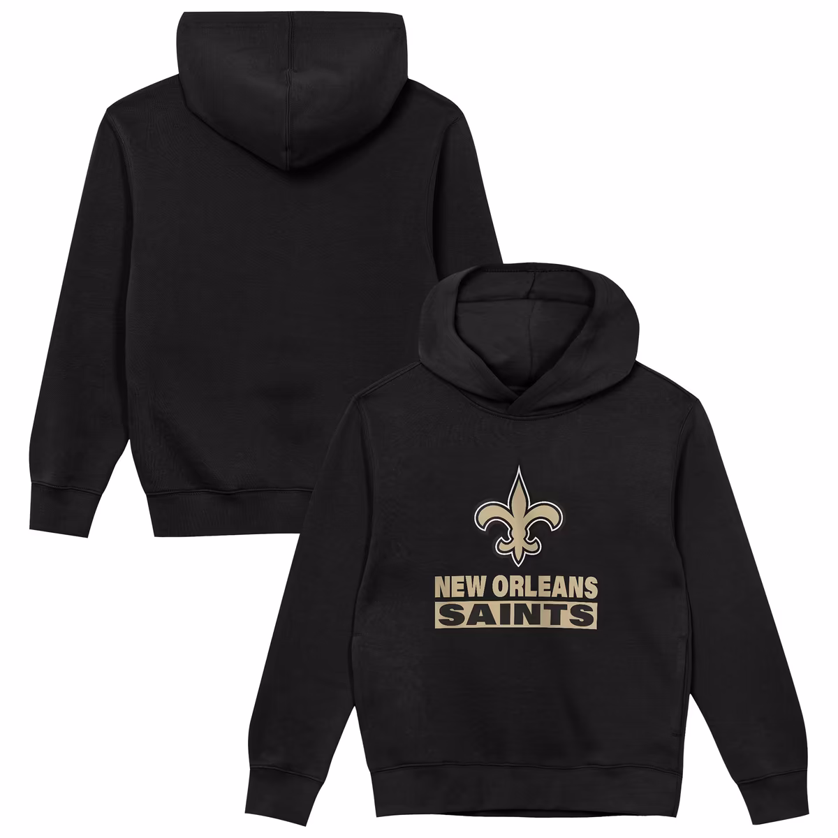 Preschool Outerstuff Black New Orleans Saints Back to Basics Hoodie 1 Preschool Outerstuff Black New Orleans Saints Back to Basics Hoodie