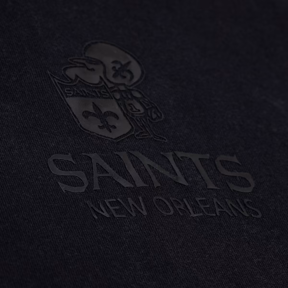 Women's Mitchell & Ness Black New Orleans Saints Core Essentials Micro Logo Boxy Crop T-Shirt 7 Women's Mitchell & Ness Black New Orleans Saints Core Essentials Micro Logo Boxy Crop T-Shirt