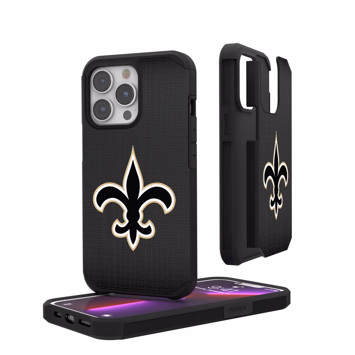 New Orleans Saints Linen Logo iPhone Rugged Case