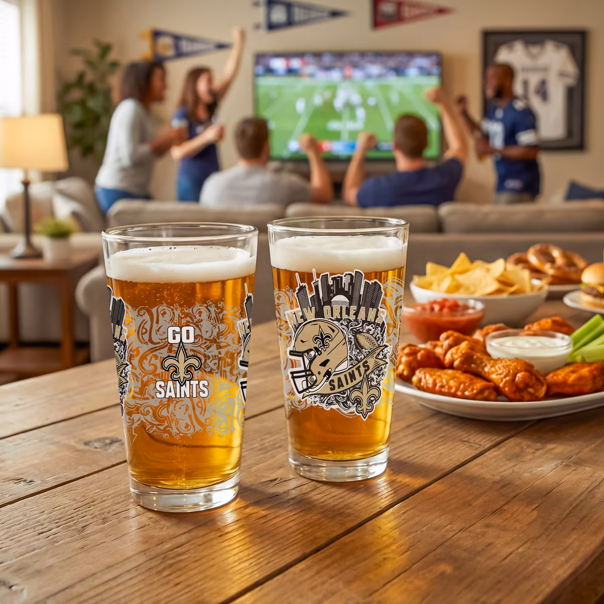 New Orleans Saints Hometown Series 16oz Pint Glass 2-Piece Set with Gift Box 6 New Orleans Saints Hometown Series 16oz Pint Glass 2-Piece Set with Gift Box