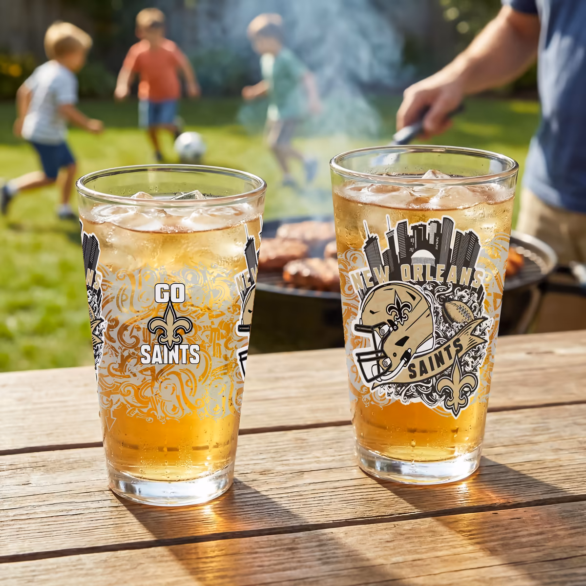 New Orleans Saints Hometown Series 16oz Pint Glass 2-Piece Set with Gift Box 7 New Orleans Saints Hometown Series 16oz Pint Glass 2-Piece Set with Gift Box