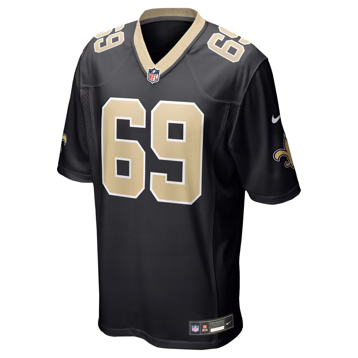 Men's Nike Barry Wesley Black New Orleans Saints Team Game Jersey 3 Men's Nike Barry Wesley Black New Orleans Saints Team Game Jersey