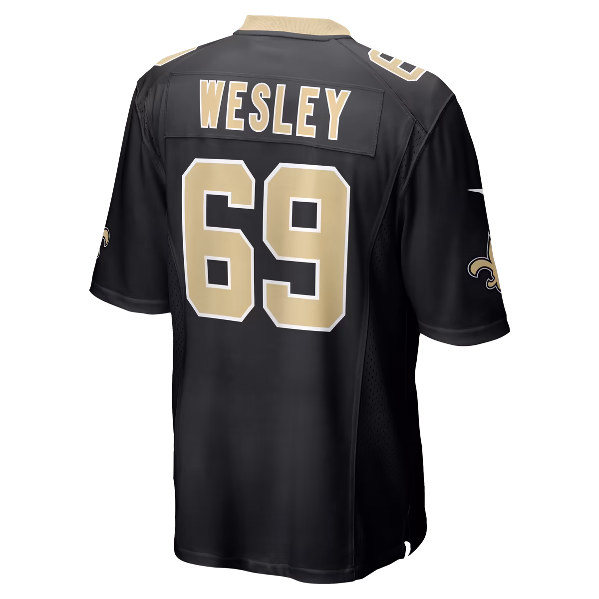 Men's Nike Barry Wesley Black New Orleans Saints Team Game Jersey 4 Men's Nike Barry Wesley Black New Orleans Saints Team Game Jersey