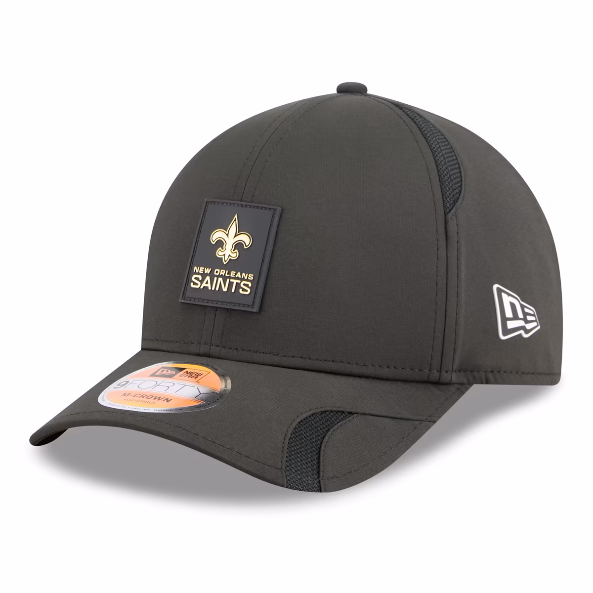 Men's New Era Black New Orleans Saints 2025 Sideline M-Crown 9FORTY Adjustable Hat 2 Men's New Era Black New Orleans Saints 2025 Sideline M-Crown 9FORTY Adjustable Hat